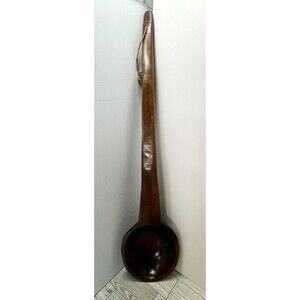 Vintage Primitive LARGE 27” Wooden Spoon Boho Country Carved Unique